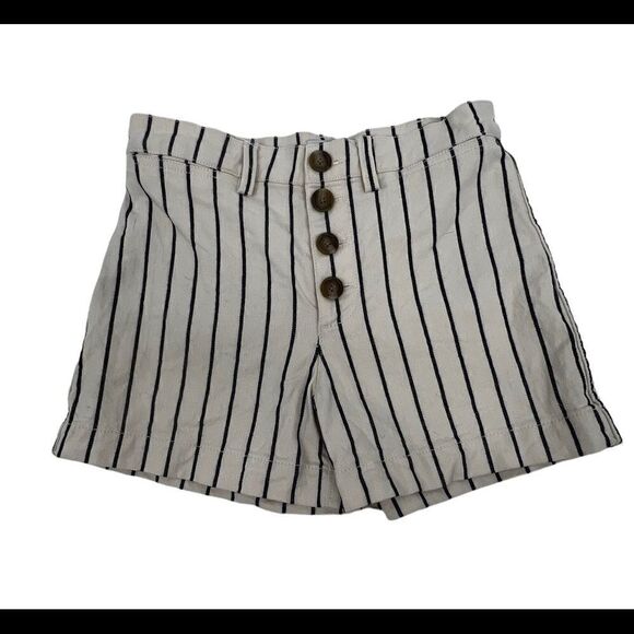 Madewell Emmett Button Front Striped Shorts - Picture 3 of 6